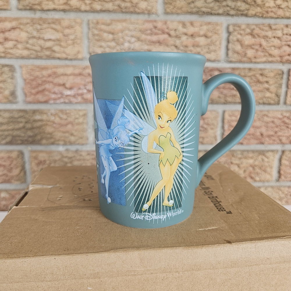 Tinkerbell Mug Walt Disney World Tink 5 Poses Fairy Wand Disney Theme Parks 4.5"